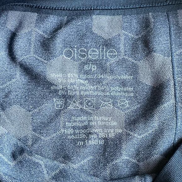 oiselle Blue Honeycomb Crop Leggings Size S - Picture 5 of 5